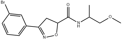 3-(3-bromophenyl)-N-(2-methoxy-1-methylethyl)-4,5-dihydro-5-isoxazolecarboxamide Structure