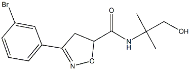 3-(3-bromophenyl)-N-(2-hydroxy-1,1-dimethylethyl)-4,5-dihydro-5-isoxazolecarboxamide 구조식 이미지