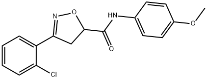 3-(2-chlorophenyl)-N-(4-methoxyphenyl)-4,5-dihydro-5-isoxazolecarboxamide Structure