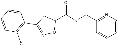 3-(2-chlorophenyl)-N-(2-pyridinylmethyl)-4,5-dihydro-5-isoxazolecarboxamide Structure