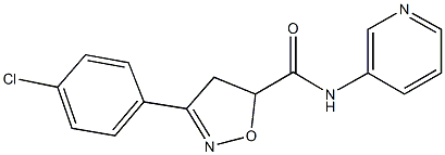 3-(4-chlorophenyl)-N-(3-pyridinyl)-4,5-dihydro-5-isoxazolecarboxamide Structure
