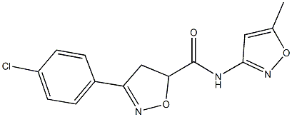 3-(4-chlorophenyl)-N-(5-methyl-3-isoxazolyl)-4,5-dihydro-5-isoxazolecarboxamide 구조식 이미지