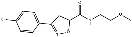 3-(4-chlorophenyl)-N-(2-methoxyethyl)-4,5-dihydro-5-isoxazolecarboxamide Structure