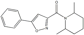 2,6-dimethyl-1-[(5-phenyl-3-isoxazolyl)carbonyl]piperidine Structure