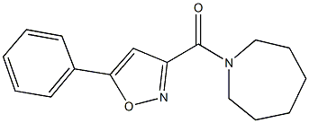 1-[(5-phenyl-3-isoxazolyl)carbonyl]azepane Structure