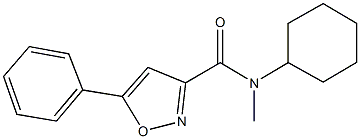 N-cyclohexyl-N-methyl-5-phenyl-3-isoxazolecarboxamide 구조식 이미지