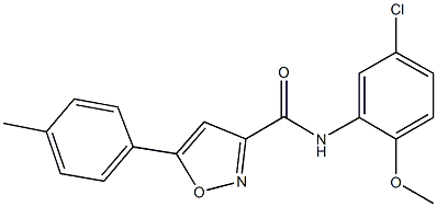 N-(5-chloro-2-methoxyphenyl)-5-(4-methylphenyl)-3-isoxazolecarboxamide Structure