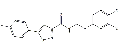 N-[2-(3,4-dimethoxyphenyl)ethyl]-5-(4-methylphenyl)-3-isoxazolecarboxamide 구조식 이미지