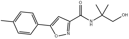 N-(2-hydroxy-1,1-dimethylethyl)-5-(4-methylphenyl)-3-isoxazolecarboxamide 구조식 이미지