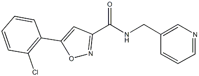 5-(2-chlorophenyl)-N-(3-pyridinylmethyl)-3-isoxazolecarboxamide Structure