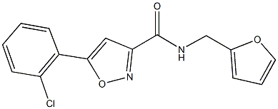 5-(2-chlorophenyl)-N-(2-furylmethyl)-3-isoxazolecarboxamide Structure