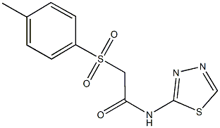 2-[(4-methylphenyl)sulfonyl]-N-(1,3,4-thiadiazol-2-yl)acetamide Structure