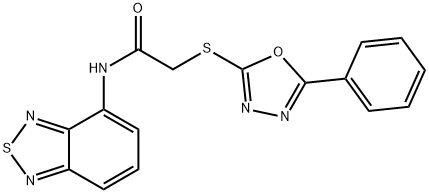 N-(2,1,3-benzothiadiazol-4-yl)-2-[(5-phenyl-1,3,4-oxadiazol-2-yl)sulfanyl]acetamide Structure