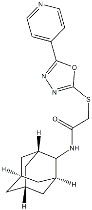 N-(2-adamantyl)-2-{[5-(4-pyridinyl)-1,3,4-oxadiazol-2-yl]sulfanyl}acetamide Structure