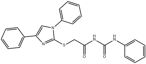 N-{[(1,4-diphenyl-1H-imidazol-2-yl)sulfanyl]acetyl}-N'-phenylurea Structure