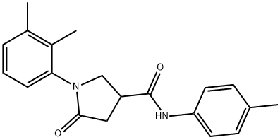 1-(2,3-dimethylphenyl)-N-(4-methylphenyl)-5-oxo-3-pyrrolidinecarboxamide 구조식 이미지