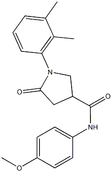 1-(2,3-dimethylphenyl)-N-(4-methoxyphenyl)-5-oxo-3-pyrrolidinecarboxamide 구조식 이미지