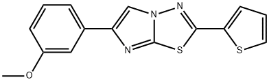 methyl 3-[2-(2-thienyl)imidazo[2,1-b][1,3,4]thiadiazol-6-yl]phenyl ether Structure