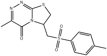 3-methyl-6-{[(4-methylphenyl)sulfonyl]methyl}-6,7-dihydro-4H-[1,3]thiazolo[2,3-c][1,2,4]triazin-4-one Structure