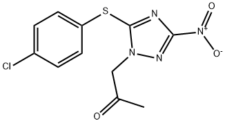 1-{5-[(4-chlorophenyl)sulfanyl]-3-nitro-1H-1,2,4-triazol-1-yl}acetone Structure