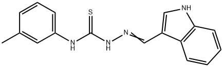 1H-indole-3-carbaldehyde N-(3-methylphenyl)thiosemicarbazone 구조식 이미지