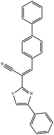 3-[1,1'-biphenyl]-4-yl-2-(4-phenyl-1,3-thiazol-2-yl)acrylonitrile Structure