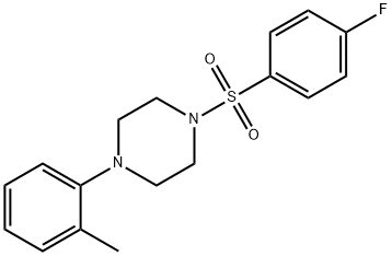 1-[(4-fluorophenyl)sulfonyl]-4-(2-methylphenyl)piperazine 구조식 이미지