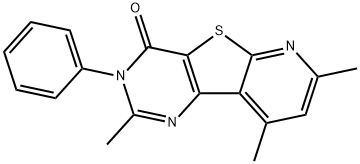 2,7,9-trimethyl-3-phenylpyrido[3',2':4,5]thieno[3,2-d]pyrimidin-4(3H)-one Structure