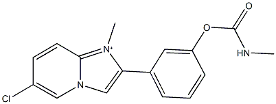 3-(6-chloro-1-methylimidazo[1,2-a]pyridin-1-ium-2-yl)phenyl methylcarbamate Structure