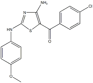 [4-amino-2-(4-methoxyanilino)-1,3-thiazol-5-yl](4-chlorophenyl)methanone 구조식 이미지