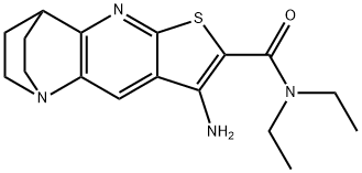 8-amino-N,N-diethyl-1,2,3,4-tetrahydro-1,4-ethanothieno[2,3-b][1,5]naphthyridine-7-carboxamide 구조식 이미지