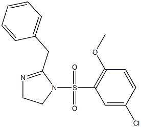 2-[(2-benzyl-4,5-dihydro-1H-imidazol-1-yl)sulfonyl]-4-chlorophenyl methyl ether 구조식 이미지