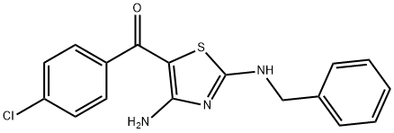 [4-amino-2-(benzylamino)-1,3-thiazol-5-yl](4-chlorophenyl)methanone Structure