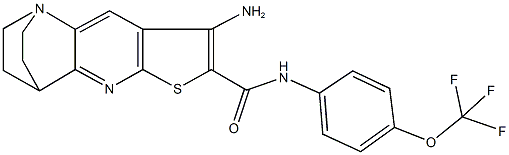 5-amino-N-[4-(trifluoromethoxy)phenyl]-7-thia-1,9-diazatetracyclo[9.2.2.0~2,10~.0~4,8~]pentadeca-2(10),3,5,8-tetraene-6-carboxamide Structure