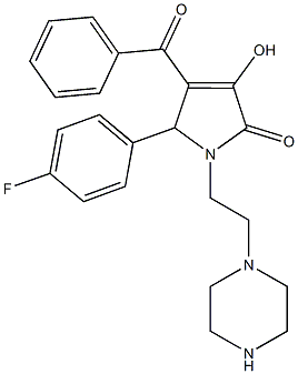 4-benzoyl-5-(4-fluorophenyl)-3-hydroxy-1-[2-(1-piperazinyl)ethyl]-1,5-dihydro-2H-pyrrol-2-one Structure