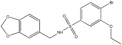 N-(1,3-benzodioxol-5-ylmethyl)-4-bromo-3-ethoxybenzenesulfonamide Structure