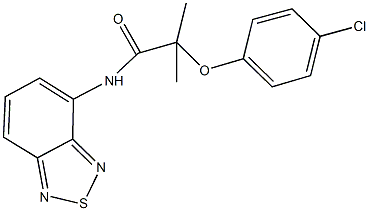 N-(2,1,3-benzothiadiazol-4-yl)-2-(4-chlorophenoxy)-2-methylpropanamide Structure