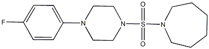 1-{[4-(4-fluorophenyl)-1-piperazinyl]sulfonyl}azepane 구조식 이미지