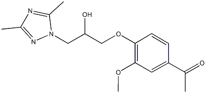 1-{4-[3-(3,5-dimethyl-1H-1,2,4-triazol-1-yl)-2-hydroxypropoxy]-3-methoxyphenyl}ethanone Structure