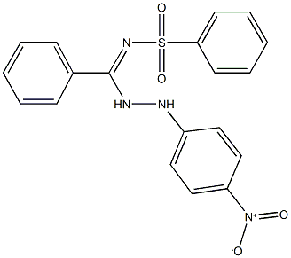 N-[(2-{4-nitrophenyl}hydrazino)(phenyl)methylene]benzenesulfonamide Structure