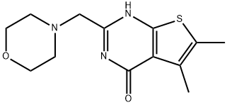 5,6-dimethyl-2-(4-morpholinylmethyl)thieno[2,3-d]pyrimidin-4(3H)-one Structure
