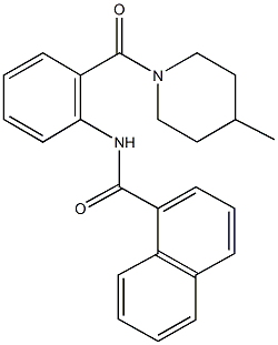 N-{2-[(4-methyl-1-piperidinyl)carbonyl]phenyl}-1-naphthamide Structure