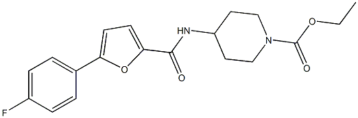 ethyl 4-{[5-(4-fluorophenyl)-2-furoyl]amino}-1-piperidinecarboxylate Structure