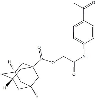 2-(4-acetylanilino)-2-oxoethyl 1-adamantanecarboxylate Structure