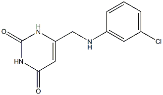 6-[(3-chloroanilino)methyl]-2,4(1H,3H)-pyrimidinedione Structure