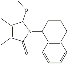 5-methoxy-3,4-dimethyl-1-(1,2,3,4-tetrahydro-1-naphthalenyl)-1,5-dihydro-2H-pyrrol-2-one Structure