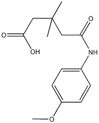 5-(4-methoxyanilino)-3,3-dimethyl-5-oxopentanoic acid Structure