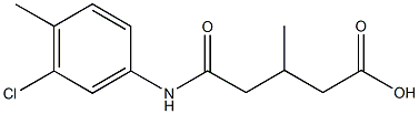 5-(3-chloro-4-methylanilino)-3-methyl-5-oxopentanoic acid Structure