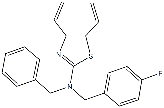 allyl N'-allyl-N-benzyl-N-(4-fluorobenzyl)imidothiocarbamate 구조식 이미지