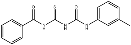 N-benzoyl-N'-(3-methylphenyl)dicarbonimidothioic diamide Structure